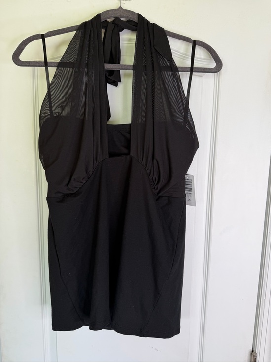 torrid Tops - NWT Torrid Plus Size Foxy Sheer Black Halter Mesh-Panel Camisole. Size 1X